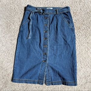 forever 21 • denim button up skirt